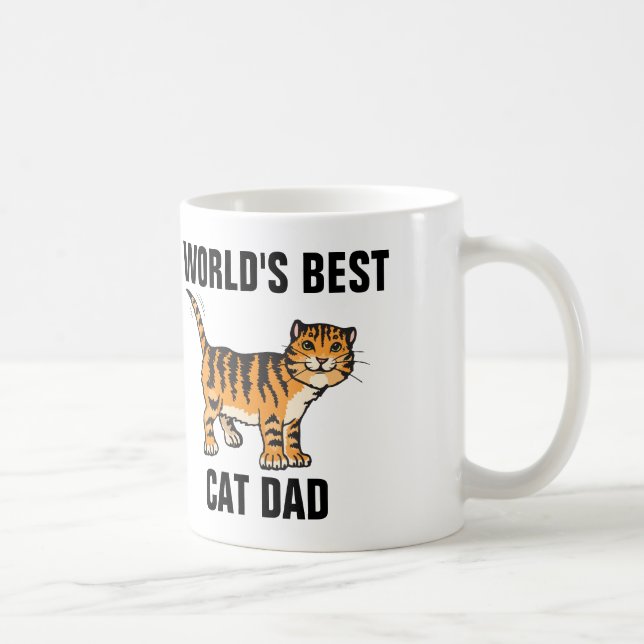WELTWEIT BESTE CAT-VATER-Kaffeebeutel Kaffeetasse (Rechts)
