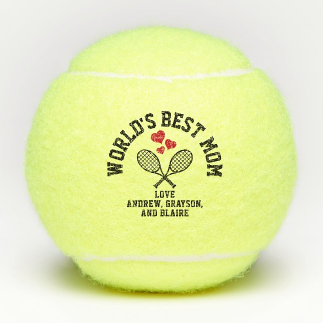Weltweit beste Mama für Personalisierte Bezeichnun Tennisbälle (Vorderseite)