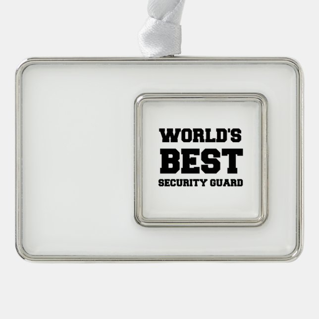 WELTWEIT BESTE SICHERHEITSGARTE Rahmen-Ornament SILBER (Vorderseite)