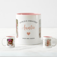 Weltweit Beste Tante Custom 2 Foto Pink Modern