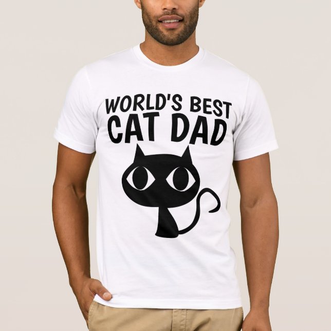 WELTWEIT BESTER CAT-VATER, T - Shirt (Vorderseite)