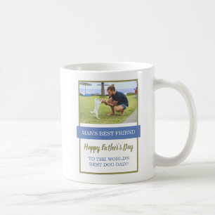Weltweit bester Hund-Vater-Custom-Foto-Vatertag Kaffeetasse