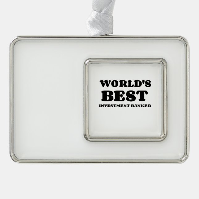 WELTWEIT BESTER INVESTITIONSBANKER Rahmen-Ornament SILBER (Vorderseite)
