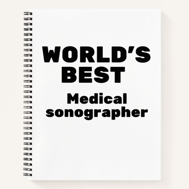 Weltweit bester Mediziner-Sonograf Notizbuch (Vorderseite)