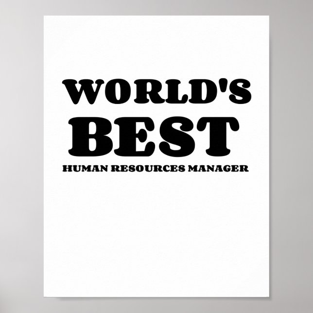 WELTWEIT BESTER MENSCHLICHER RESSOURCEN-MANAGER POSTER (Vorne)