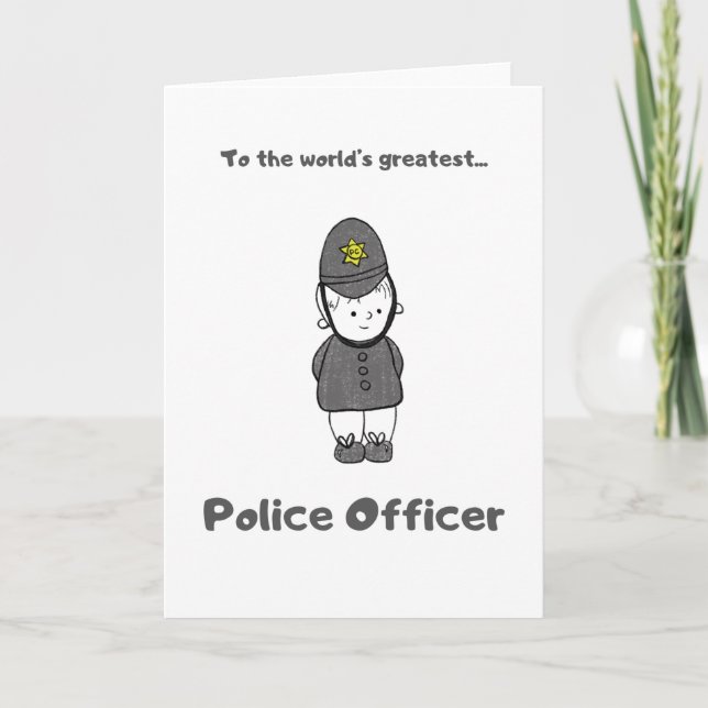 Weltweit bester Polizeibeamter - Grußkarte Karte (Vorderseite)