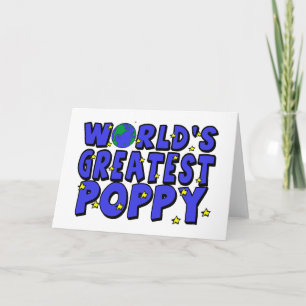 Weltweit bester Poppy Karte