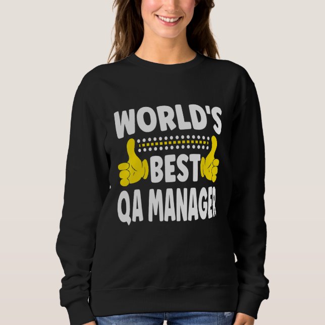 Weltweit bester QA Manager Job Title QA Master Sweatshirt (Vorderseite)