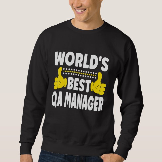 Weltweit bester QA Manager Job Title QA Master Sweatshirt (Vorderseite)