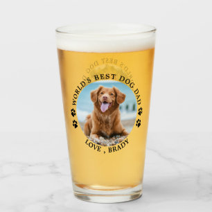 Weltweit bester Vater-Pfoten druckt Custom Pet Fot Glas