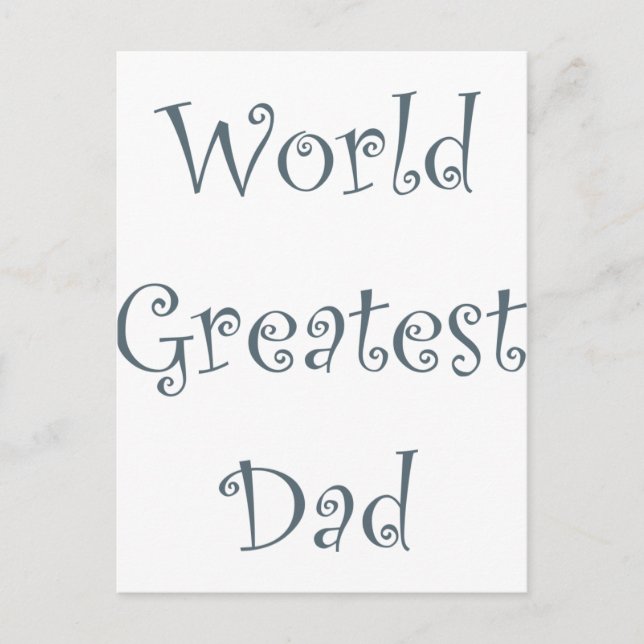 Weltweit Bester Vater Postkarte (Vorderseite)
