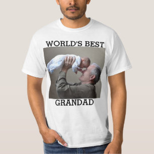 WELTWEIT BESTES GRANDAD Custom Foto Erstellen Sie T-Shirt