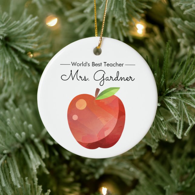 WELTWEIT BESTES LEHRERGELD - Elementarlehrergesche Keramik Ornament (Baum)