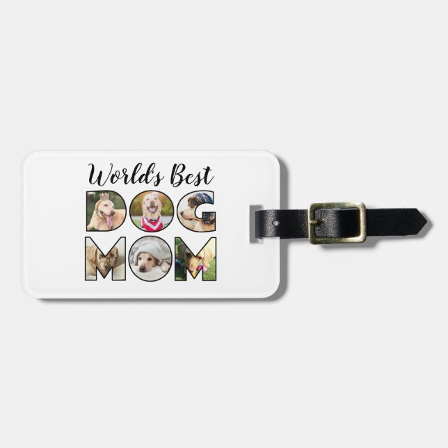 Weltweit bestes Preis für die Mama von Hunden 6 Fo Gepäckanhänger (Vorderseite horizontal)
