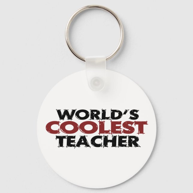 Weltweit Cooler Lehrer Schlüsselanhänger (Vorderseite)