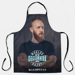 Weltweit cooler Papa-Name und Foto Schürze