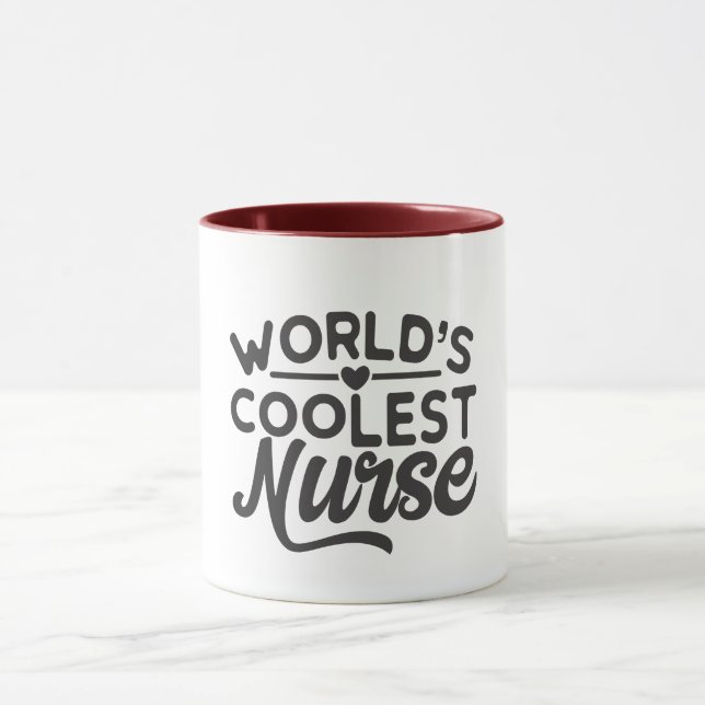 Weltweit coolste Krankenschwester und Krankenpfleg Tasse (Zentrum)