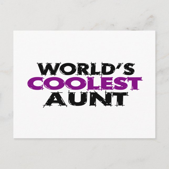 Weltweit Coolste Tante Postkarte (Vorderseite)
