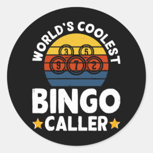 Weltweit coolster Bingo-Ansager Runder Aufkleber