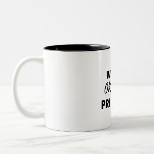 Weltweit das beste Prinzip 2 Zweifarbige Tasse