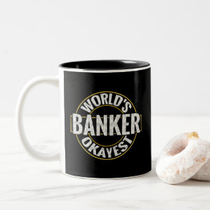 Weltweit der beste Banker Zweifarbige Tasse