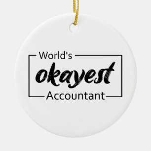 Weltweit der beste Buchhalter Keramik Ornament