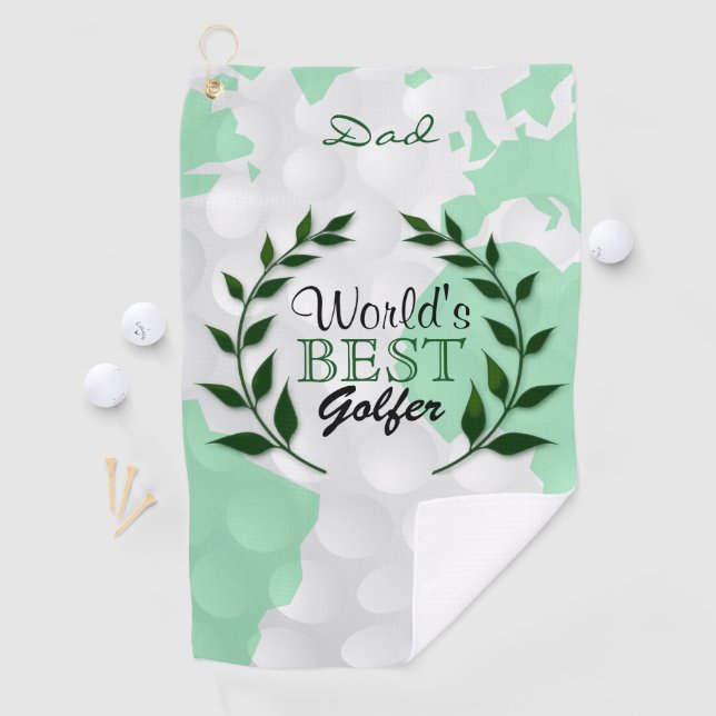 Weltweit der beste Golfer - Monogramm Golfhandtuch (Insitu)