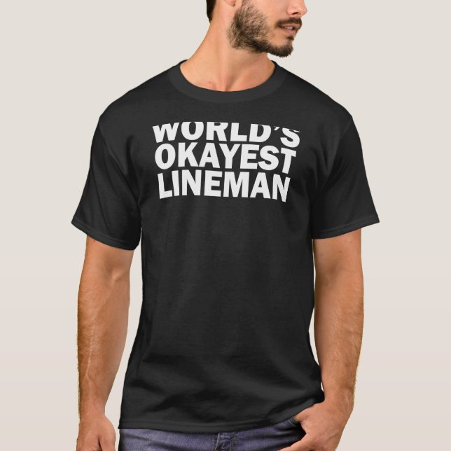 Weltweit der beste Lineman Powerline-Techniker T-Shirt (Vorderseite)