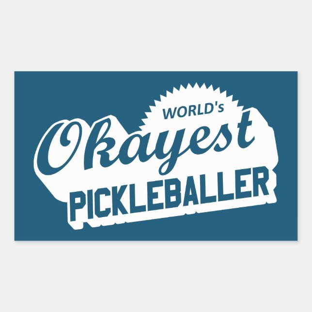 Weltweit der beste Pickleballer Rechteckiger Aufkleber (Vorderseite)