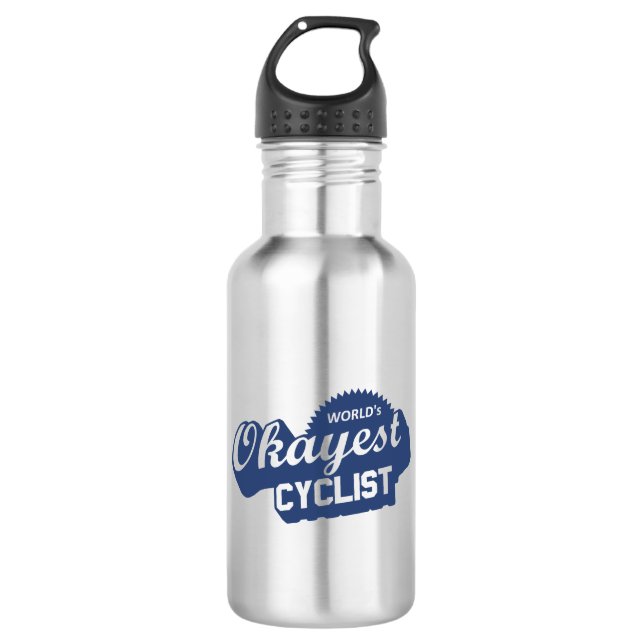 Weltweit der beste Radfahrer Edelstahlflasche (Vorderseite)