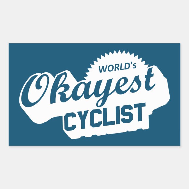 Weltweit der beste Radfahrer Rechteckiger Aufkleber (Vorderseite)
