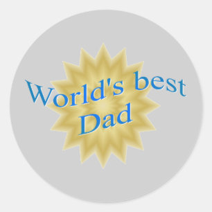 Weltweit der beste Vater-Sticker Runder Aufkleber