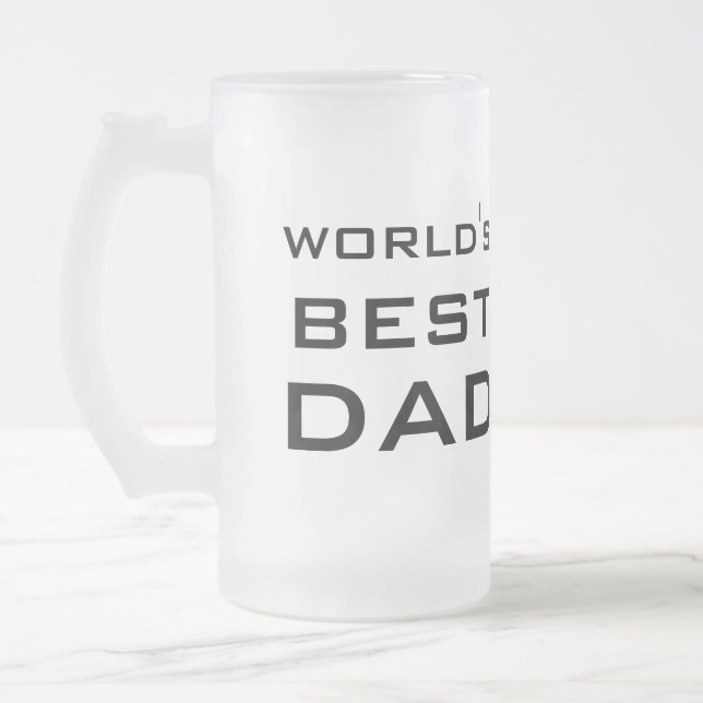Weltweit der beste Vater Vatertag Mattglas Bierglas (Links)