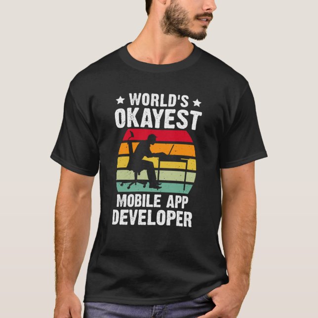 Weltweit der Mobile App Developer T-Shirt (Vorderseite)