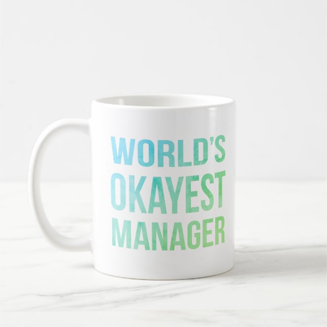 Weltweit der richtige Manager humorvoll Kaffeetasse (Links)