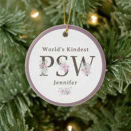 Weltweit freundlichster PSW-Blumen-Weihnachten Keramik Ornament