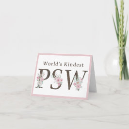 Weltweit freundlichster PSW Floral Weihnachten Dankeskarte