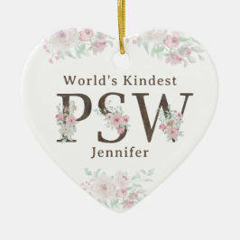 Weltweit freundlichster PSW Florales Weihnachten Keramik Ornament