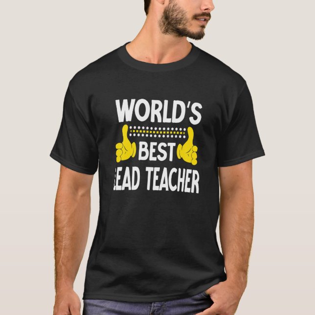Weltweit führender Lehrer - Berufsleben T-Shirt (Vorderseite)
