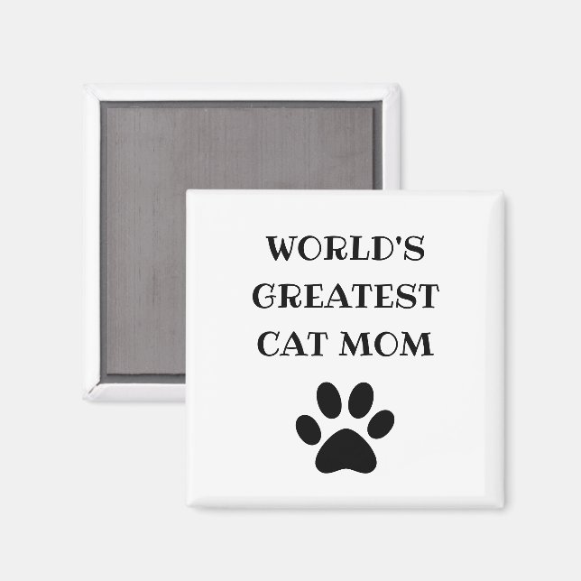 Weltweit größter Katzentext-Mama Personalisiert Magnet (Vorderseite/Rückseite)