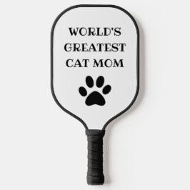 Weltweit größter Katzentext-Mama Personalisiert Pickleball Schläger