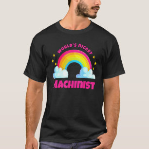Weltweit netteste Machinis Regenbogen Retro Lustig T-Shirt