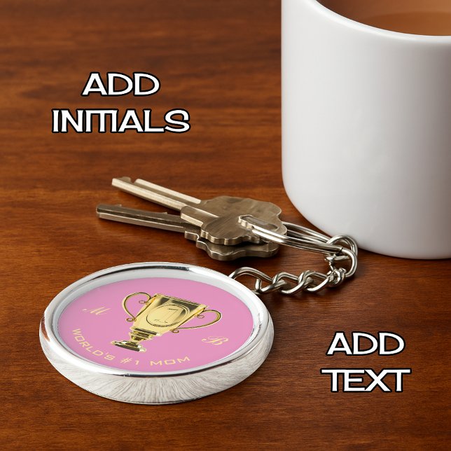 Weltweit Nummer eins Mama-Monogramm Schlüsselanhänger (Von Creator hochgeladen)