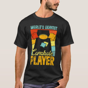 Weltweit Okayester Cornhole-Spieler Retro Cornhole T-Shirt