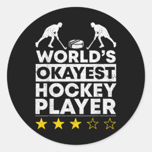 Weltweit Okayester Hockey-Spieler Olympisches Eish Runder Aufkleber