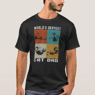 Weltweit Okayester Katzenvater - Lustiger Katzenel T-Shirt