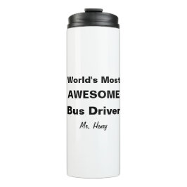 Weltweit Phantastischer Busfahrer Personalisiert Thermosbecher