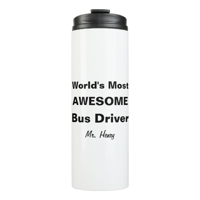 Weltweit Phantastischer Busfahrer Personalisiert Thermosbecher (Vorderseite)