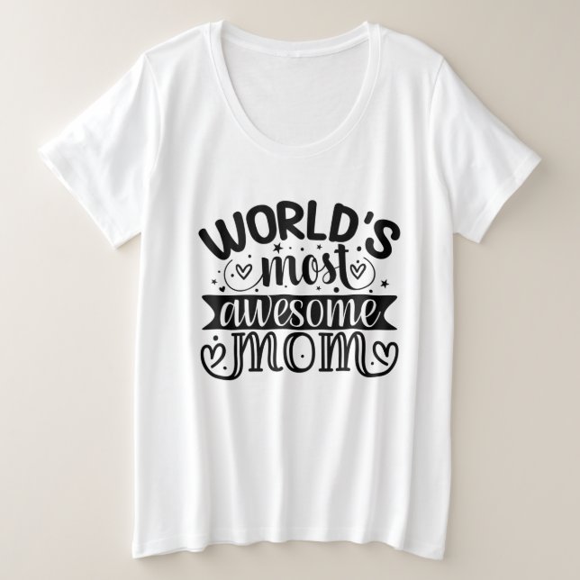 Weltweit Phantastischste Mama Große Größe T-Shirt (Design vorne)