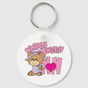 weltweit süßestes Mutter-Teddybär-Design Schlüsselanhänger
